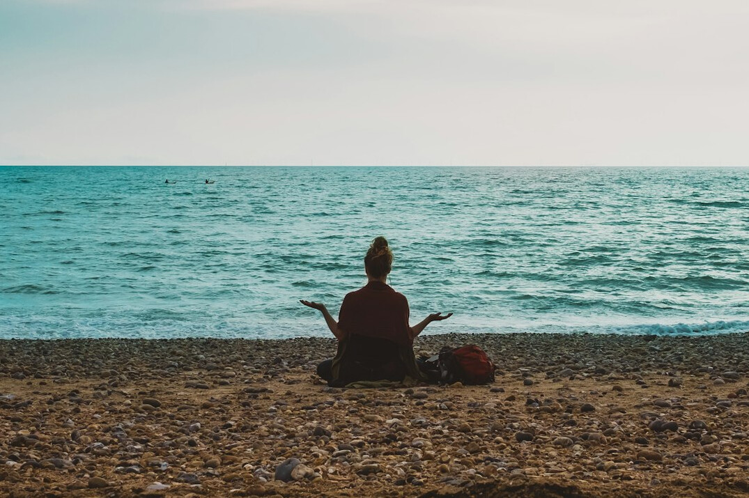 person practicing mindfulness
