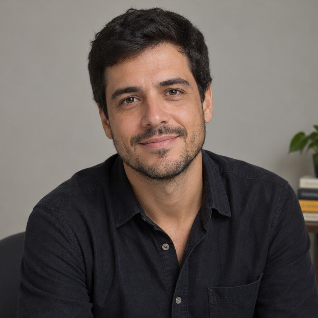 Retrato de um homem redator de terno