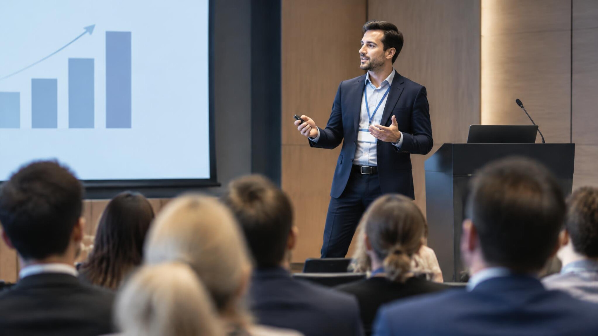 professional speaking at conference